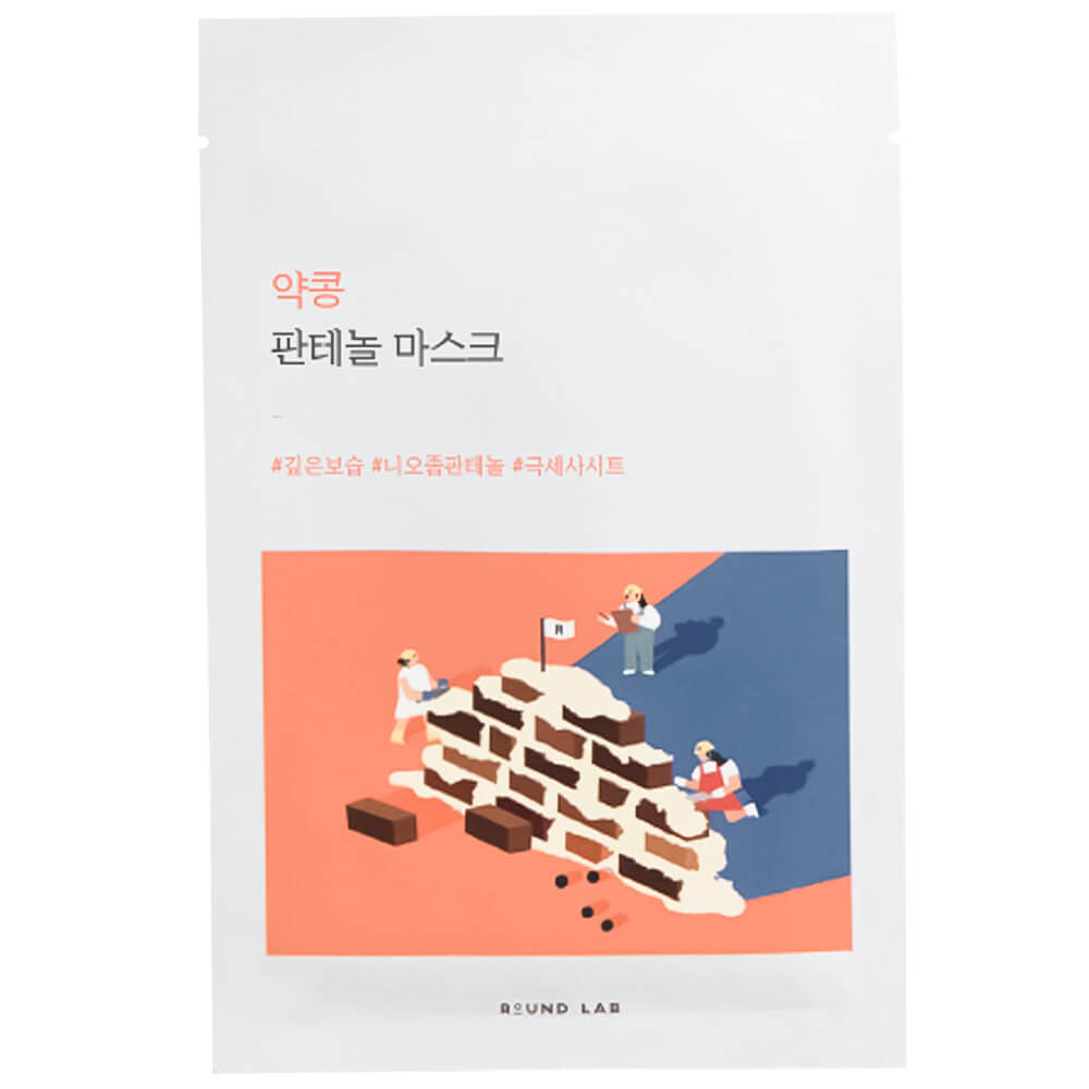 Барьерная тканевая маска с чёрной соей и пантенолом Round Lab Soybean Panthenol Mask, 1 шт